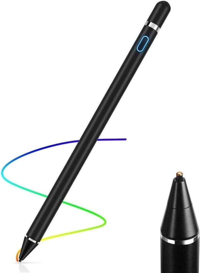 Gravity Stylus Pencil Compatible for Apple,Active Stylus Pens for Touch Screens,Smart Rechargeable Capacitive 1.5mm Fine Point i-Pad Pen and Most Tablets on Touchscreen Devices (Black) - Image 1