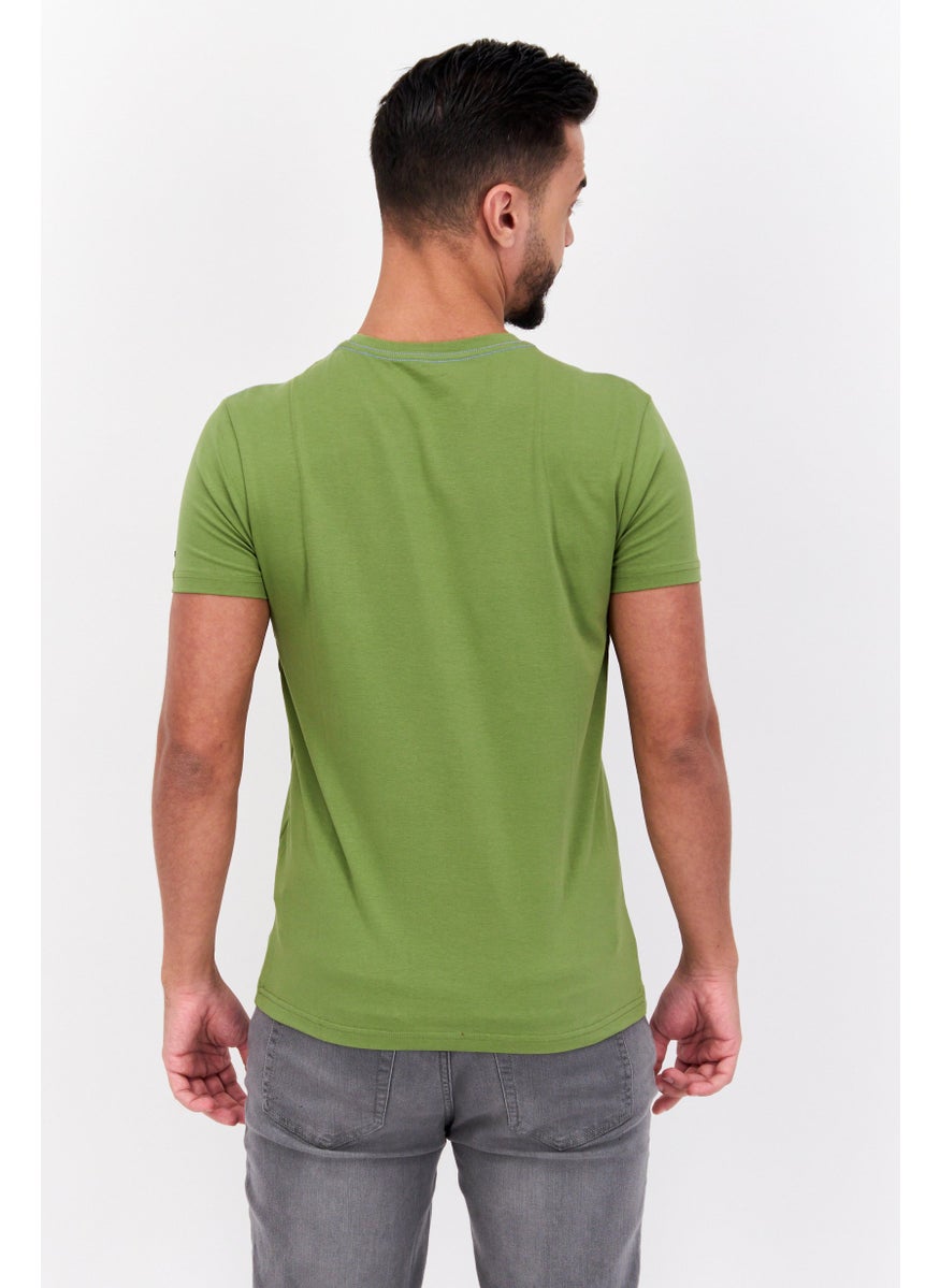 Men  Crew Neck Short Sleeve Graphic Print T-Shirt, Olive - pzsku/Z6A270BE8CAF12DF46554Z/45/_/1737642931/5a397255-4efe-4ff6-8a54-a89e744df3a4