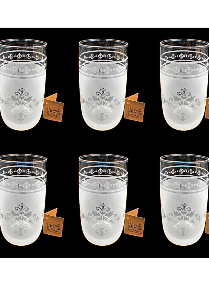 KuduArts Tumblers glass cups for water juice 6 pieces - Image 1