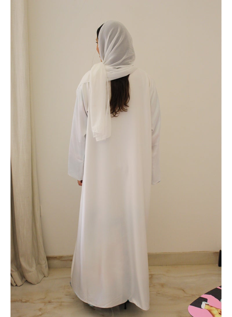 JAMEELA Womens Reversible Abaya in Armani Silk - Image 3