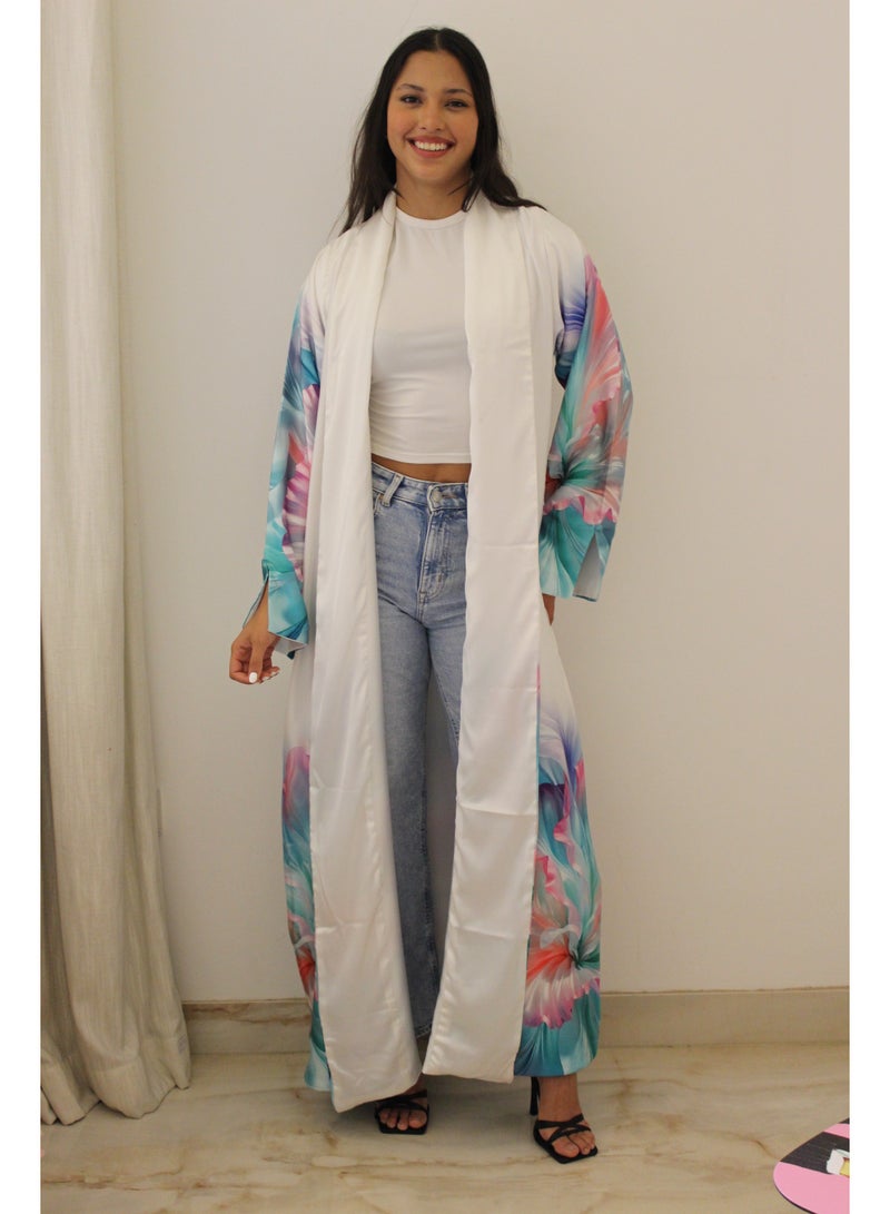 JAMEELA Womens Reversible Abaya in Armani Silk - Image 5