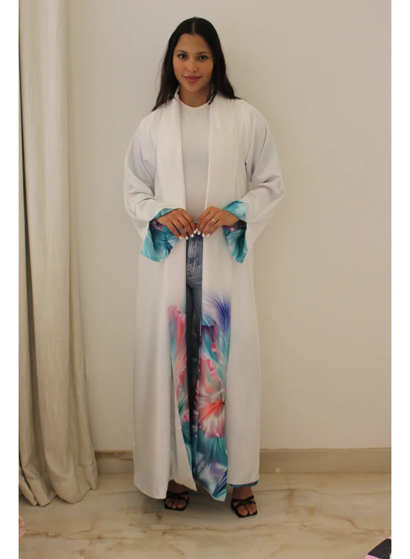 JAMEELA Womens Reversible Abaya in Armani Silk