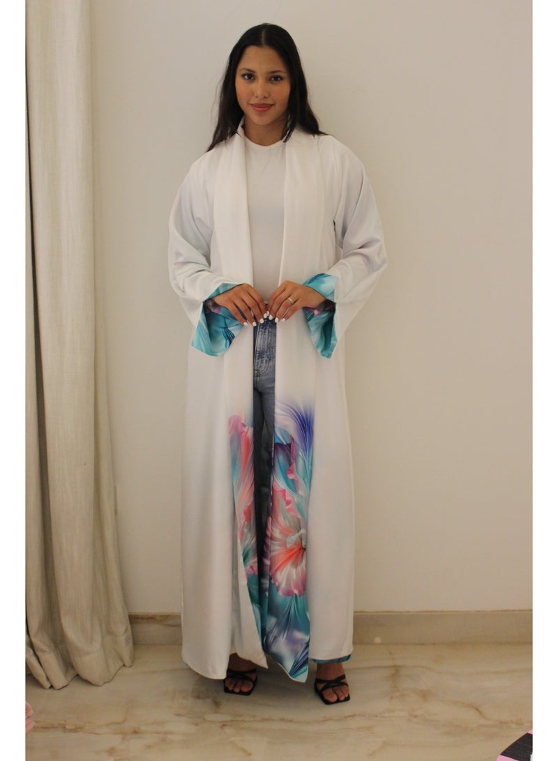 JAMEELA Womens Reversible Abaya in Armani Silk - Image 2