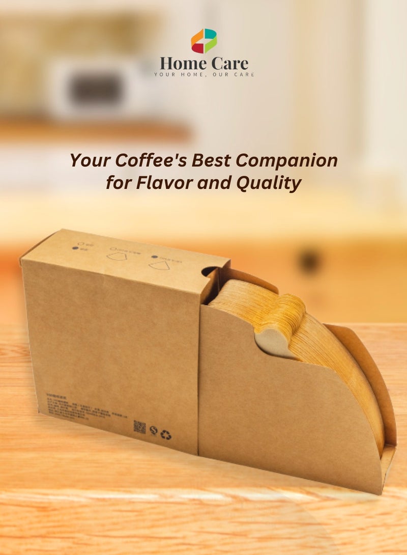 Home Care Home Care Coffee Filter Paper – Cone Filters for Coffee Makers, Disposable Paper Filter Pack, Unbleached Food-Safe Quality, Fits Most Cups with Double-Ear Design | Baking Accessories - Image 2