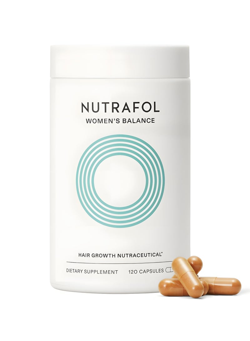 نوترافول مكملات Nutrafol لتوازن شعر النساء فيتامينات لعلاج تساقط الشعر ونموه تكثيف الشعر ودعم فروة الرأس موصى به من أطباء الجلدية عبوة شهر واحد - Image 1