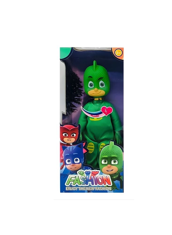 Premium PJ Masks Gekko Action Doll – Green Superhero Figure with Music Feature, Smooth Finish, Safe Plastic, Imaginative Play Toy for Kids 3+ - Image 1