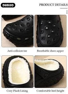 DUNISO House Slippers for Men and Women,Washable Lined Clogs, Fashion Warm Shoes with Thick Sole, Comfortable Home Fuzzy Slippers, Lightweight Non Slip House Shoes For Cozy Indoor Outdoor  - Image 2