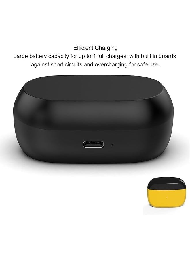 erorex - For Elite 7 Pro Active Charging Case Fast Charging Indicator Light 4 Times Full Charges Type C Cable Magnetic Clasp Large Battery Capacity Guards Led Indicators Black - Image 1