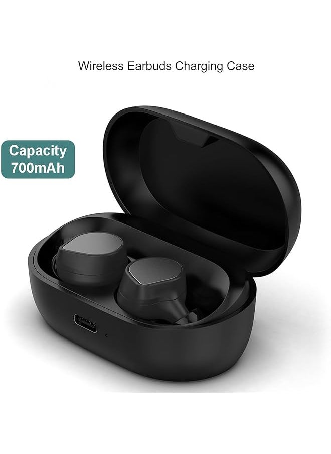 erorex - For Elite 7 Pro Active Charging Case Fast Charging Indicator Light 4 Times Full Charges Type C Cable Magnetic Clasp Large Battery Capacity Guards Led Indicators Black - Image 1