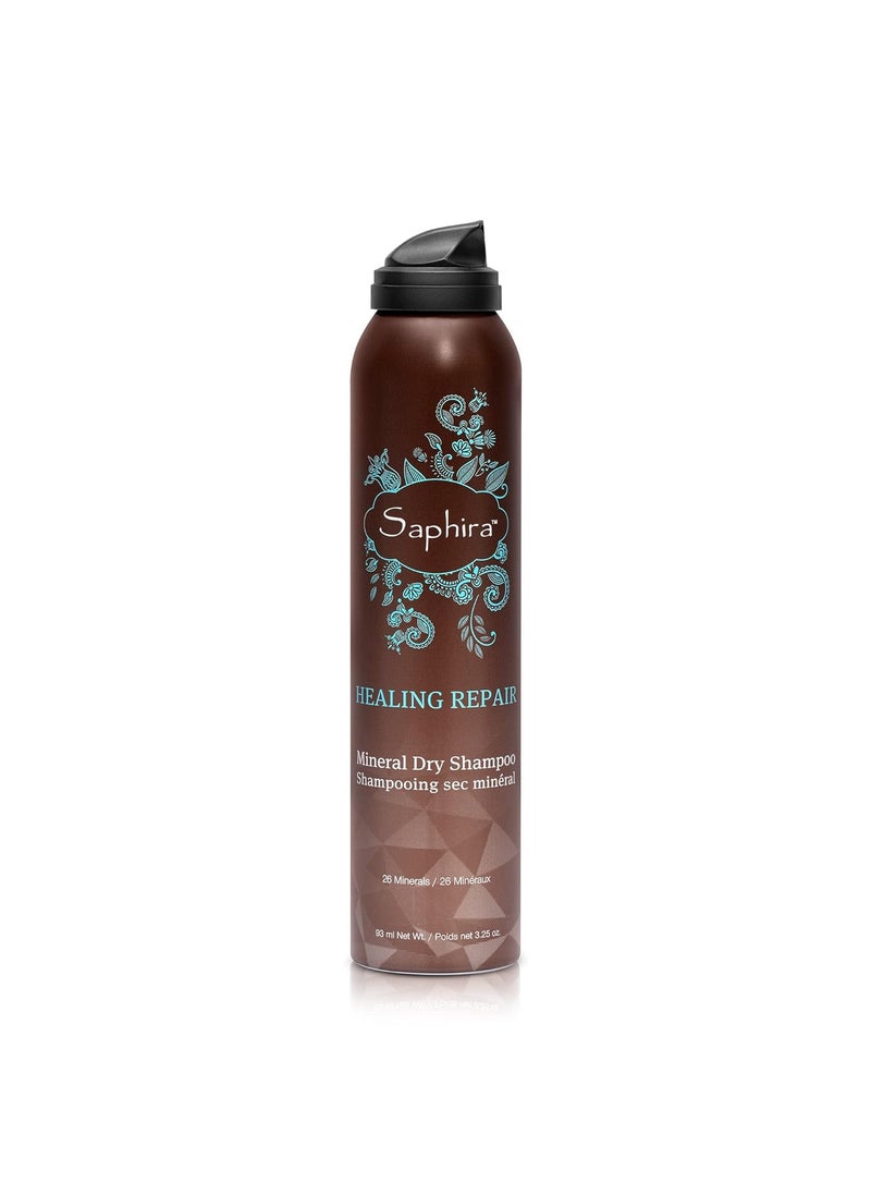 Saphira - Saphira Mineral Dry Shampoo, Healing Formula, Repairs Dry and Damaged Hair, Absorbs Oil and Keeps Hair Healthy Without Any Residue, Sulfate-Free, Paraben-Free, 3.25 Ounce - Image 1