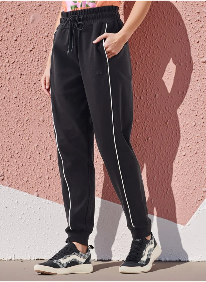 Kappa Kappa Contrast Piping Detail Joggers with Drawstring Closure