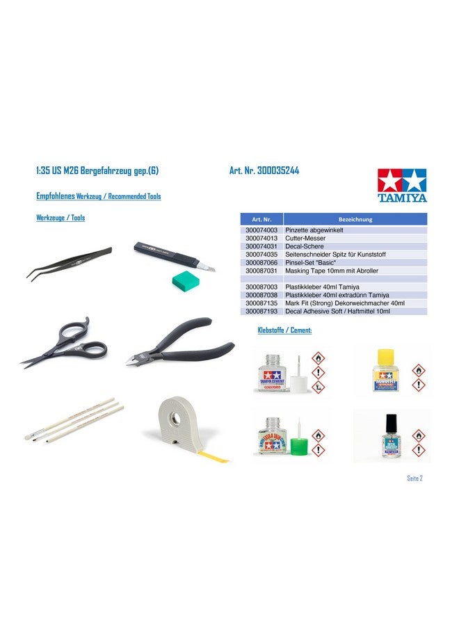 Tamiya 300035244  1: 35 Wwii Us M26 Vehicle Heavy Duty Builders Armour Triple Defender Tough Survivor Military (6) - Image 4