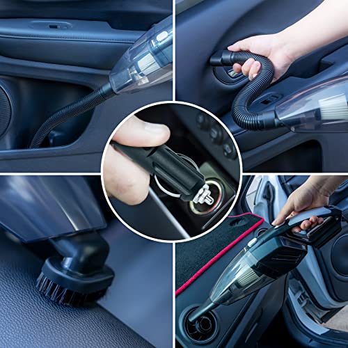 AUTODECO مجموعة تنظيف السيارات AUTODECO 20 قطعة مع مكنسة يدوية قوية، مجموعة فرش، أداة زجاج أمامي، جل، منفضة، مناشف، أدوات العناية الكاملة بالسيارة، زرقاء - Image 3