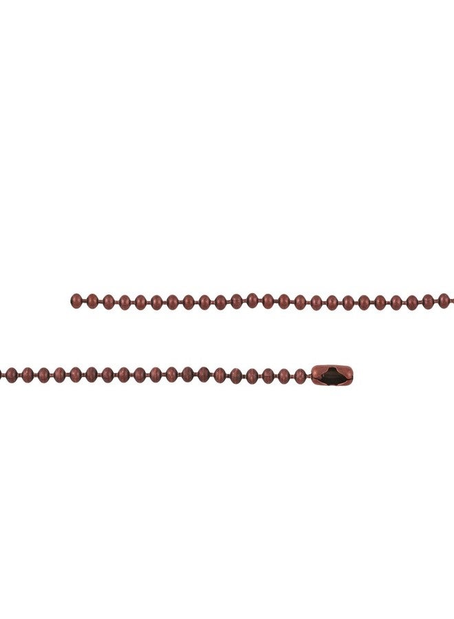 DragonWeave 3.2mm Antique Copper Ball Chain Necklace with Extra Durable Color Protect Finish - 26 Inches - Image 2