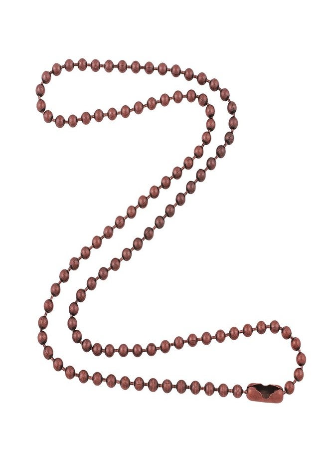 DragonWeave 3.2mm Antique Copper Ball Chain Necklace with Extra Durable Color Protect Finish - 26 Inches - Image 1