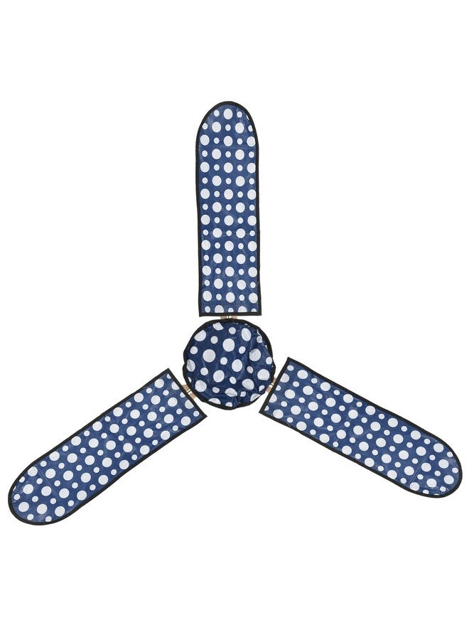 Kuber Industries PVC Dot Print Dust Proof Three Blade Ceiling Fan Cover (Blue) 54KM4012 - Image 3