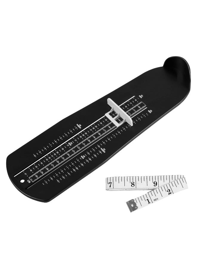 Professional Family Foot Measure with 150cm Tape, Sizer Measure Device, Standard Shoe Sizer for Childre, for Baby, Toddler, Kids, Adults - Image 1