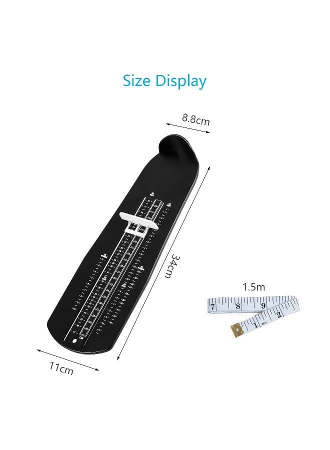 Professional Family Foot Measure with 150cm Tape, Sizer Measure Device, Standard Shoe Sizer for Childre, for Baby, Toddler, Kids, Adults - Image 2