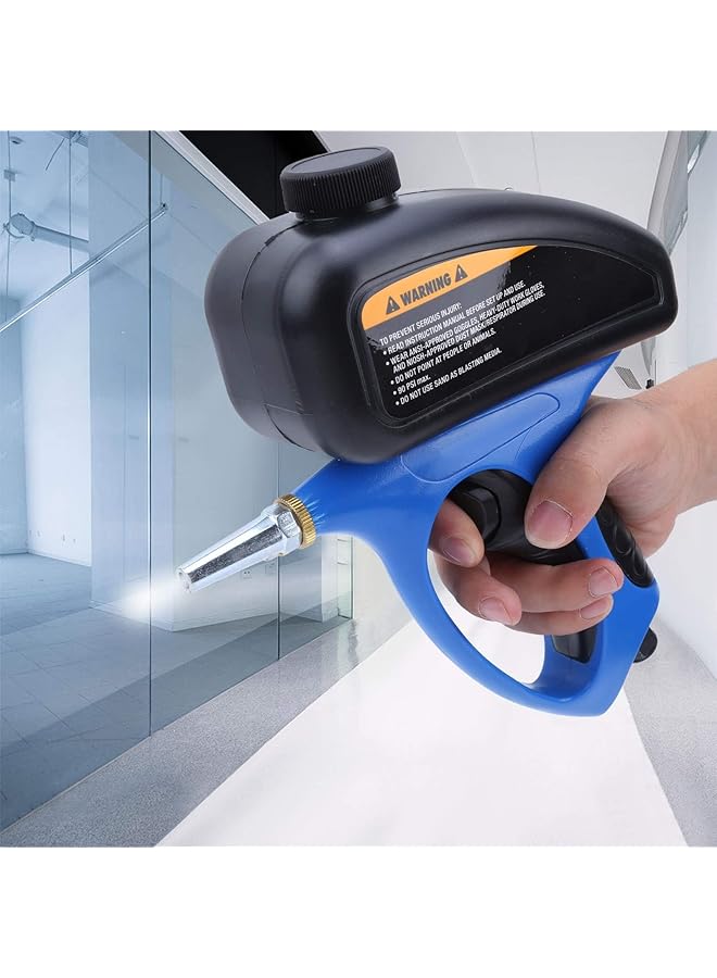 erorex Sand Blaster Professional Rust Removing Blaster Hand Held Gravity Feed Media Blasting Gun Portable Pneumatic Sand Blaster For Remove Rust Manual Blasting Tool For Metal Wood - Image 5