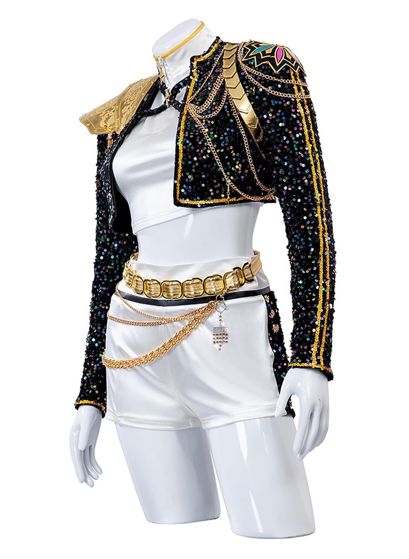 Y&D Womens Demon Hunter Costume Rumi Cosplay Stage Performance Suit Deluxe Halloween Outfits - Image 2