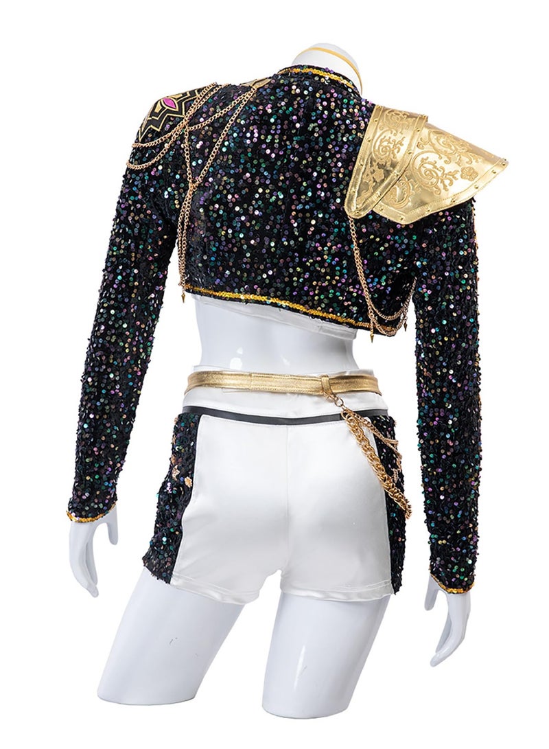 Y&D Womens Demon Hunter Costume Rumi Cosplay Stage Performance Suit Deluxe Halloween Outfits - Image 3