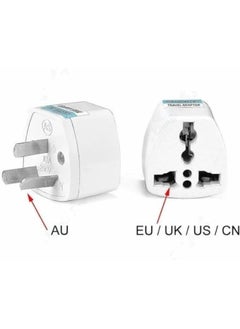 EasyLife 2 Pieces Universal 3 Pin AU white Travel adapter for Australia, New Zealand  - Image 2