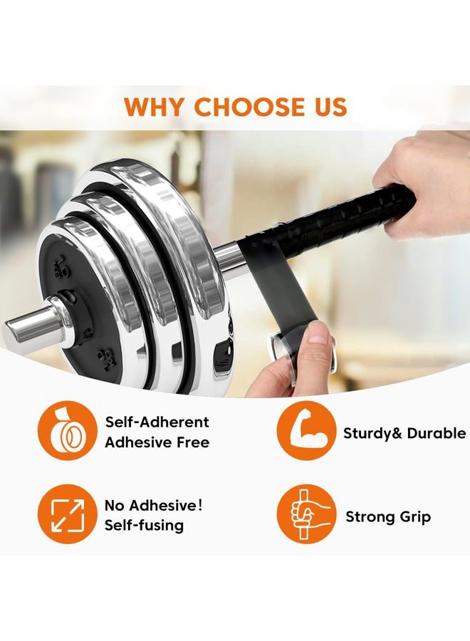 Antswish Grip Tape - Silicone Tape, Grip Tape for Handles, Pull Up Bars, Barbells, Dumbbells, Sports, Gym Equipment, Tools, Self Fusing Silicone Tape, 20 Feet - Image 4