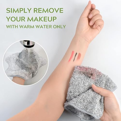 SINLAND Microfiber Face Towels Ultra Soft Facial Washcloths Face Cloth for Bath 12Inch x 12Inch 6 Pack Grey - Image 5