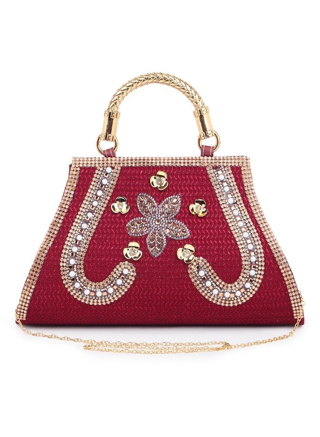 NORVE PU Stylish Trendy Elegant Gold Chain Strap Crossbody Ladies Women Clutch - Image 1