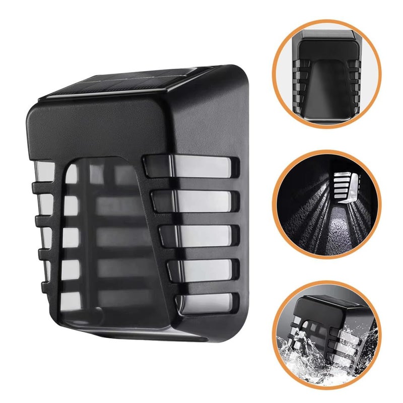 White LED Solar Outdoor Fence Wall Light Waterproof Garden Yard Patio Porch Lighting - Image 4