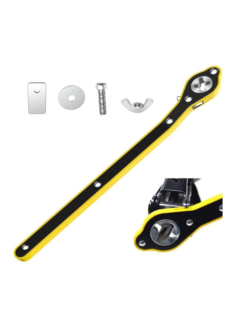 Autory Car Jack Wrench, 13.4inch Jack Ratchet Labor-Saving 0.24’’ Thick Handle Metal Scissor Jack 0.98’’ Diameter Garage Tire Wheel Lug Wrench Lift Speed Handle Tool Fit for Small Cars SUVs and Vans - Effort-saving ratchet car wrench for scissor jack for Coric car bridge metal car wheel wrench suitable for small cars, SUVs and pickup trucks from Rana store -  Wrench Spanner Handle Tool for car lifter tool - Image 2