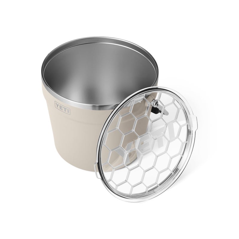 YETI Rambler Beverage Bucket, Double-Wall Vacuum Insulated Ice Bucket with Lid, Cape Taupe - Image 3