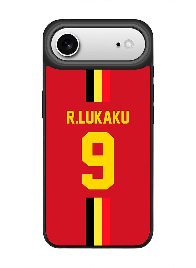 Stylizedd iPhone Air Case, [Compatible with MagSafe] Slim Magnetic cover Phone Case iPhone Air -Football - Belgium,  R.Lukaku - Image 1