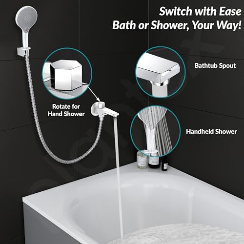 Plantex Spout for Bathroom with Brass Spindle, Wall Flange and Teflon Tape/Button Attachment for Hand Shower-(AC06-Chrome) - Image 4