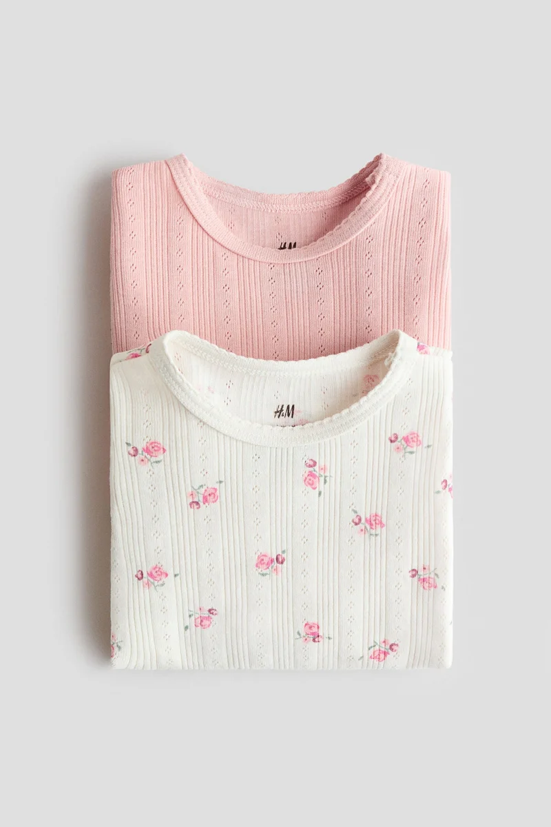 اتش اند ام عبوة من قطعتين من بودي سوت القطنية بنمط البوانتيل