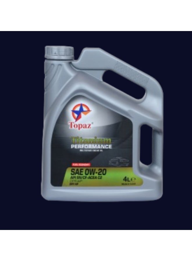 Topaz Titanium Performance Engine Oil SAE 0W-20 API SN/GF-5 4L