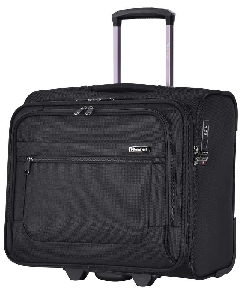 eminent Unisex 17inch Pilot Case 2 Wheel Laptop Trolley with Built-In TSA Lock and Safe Zipper for Business Travel, V422T-SZ-17, Black - Image 1