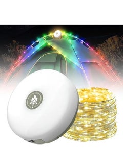 RAQTA String Lights, 2-in-1 Outdoor Camping Lantern with Multi Lighting Modes (32.8Ft) | Waterproof, Quick 30s Recovery, Type-C Fast Charging | Portable Camping Lights for Camping, Yard, Hiking  - Image 4