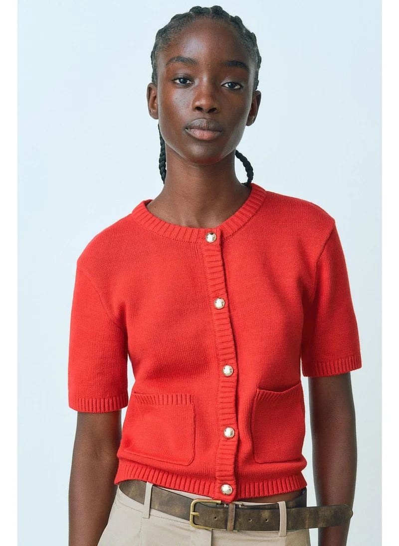 اتش اند ام Short-sleeved cardigan