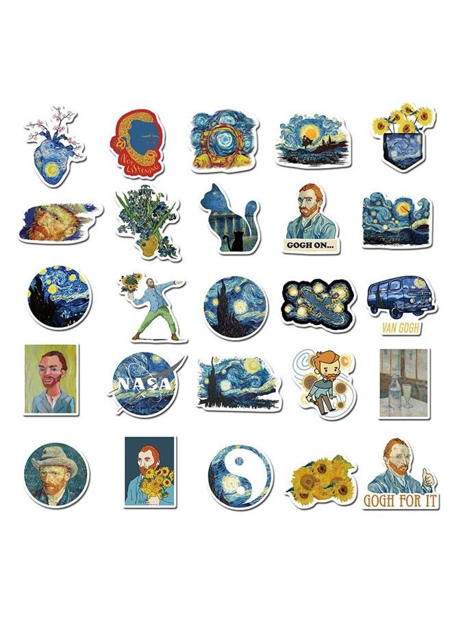 Van Gogh 40-Piece Van Gogh Art Waterproof Doodles Sticker Set  - Image 5