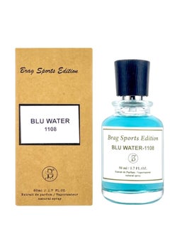 B BRAG Brag Sport Edition Blu Water 1108 50ml Extrait de Perfume for Men Long Lasting Perfume Thoughtful Gift Blend of Musky & Woody Essence Ideal for Special Occasions 