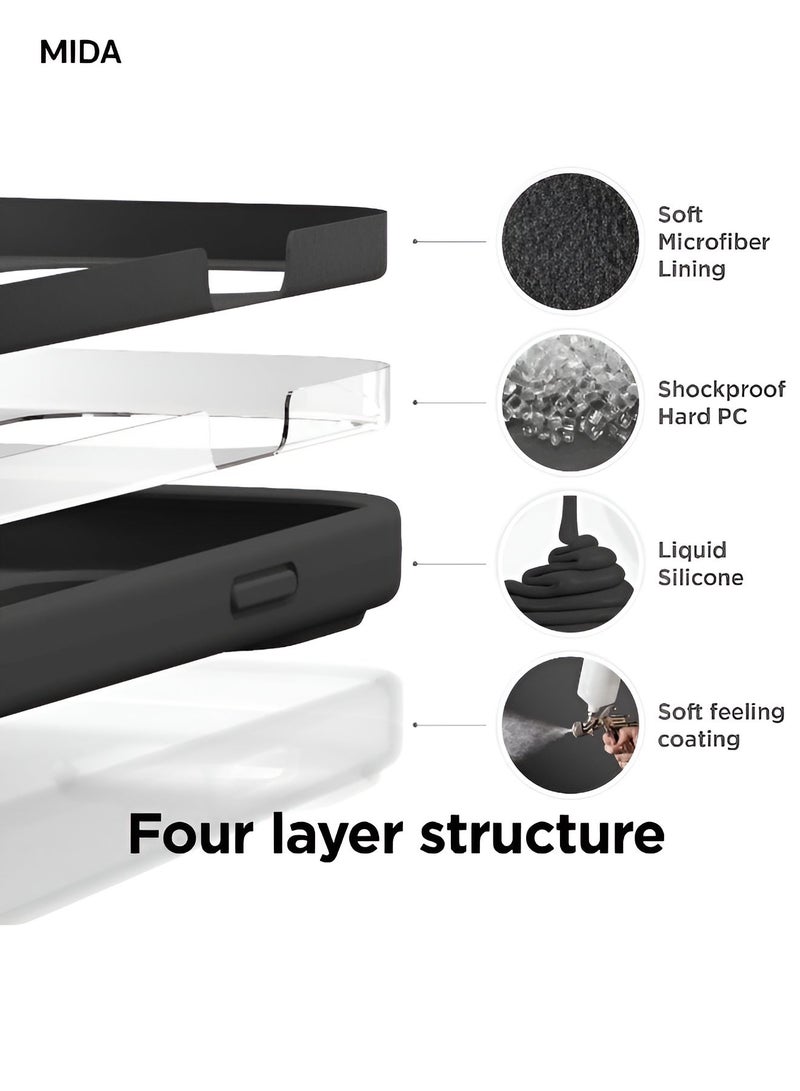 Mida iPhone 14 Pro Silicone Case Cover, full body protection case with a soft silky feel, shockproof cover with microfiber lining - Image 4