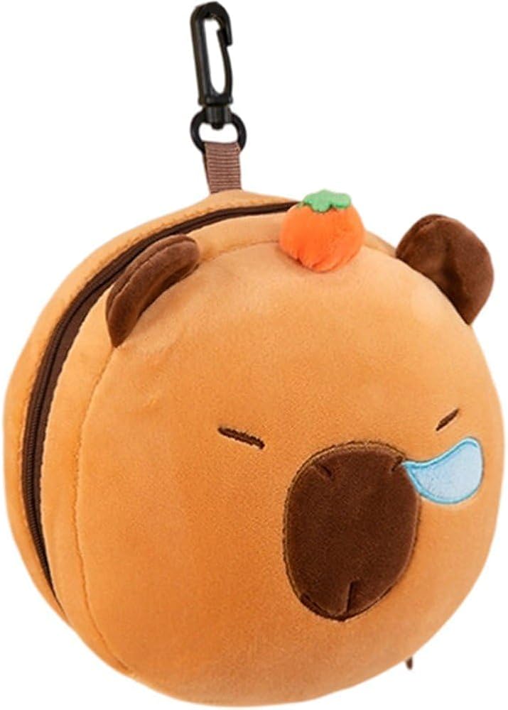 Tazweeq Cartoon Capybara Shaped Travel Pillow & Eye Mask, Sleep Eye Mask Masks Kids Travel Accessories for Sleeping Airplane Neck Pillow Pillows - Image 1