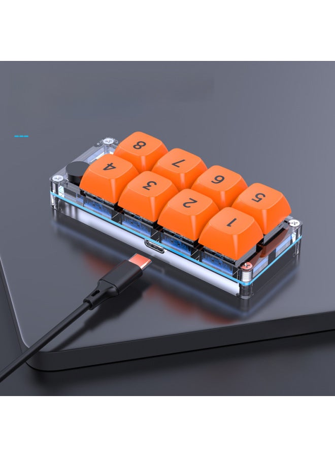 Macro Definition Small Keyboard One-handed Keyboard Game Small Keyboard Game Suit A Batch Of Computer Accessories-Specifications:Macro Definition Black Mouse Transparent Keypad Suit