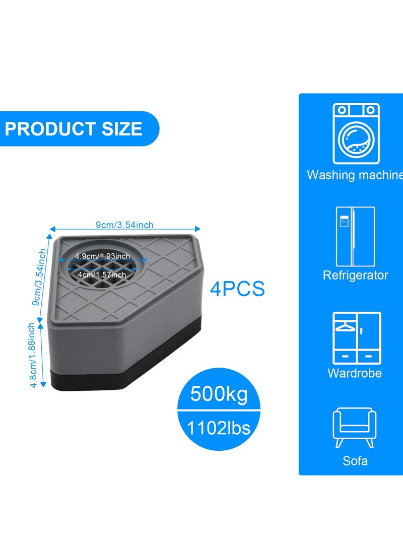 Generic - 4PCS Washing Machine Rubber Feet Pads, Anti Vibration Mat Shock Absorber, Anti-Slip Feet Pad Washing Machine Fixed Anti-Deviation Stabilizer for Washing Machines and Dryers - Image 1