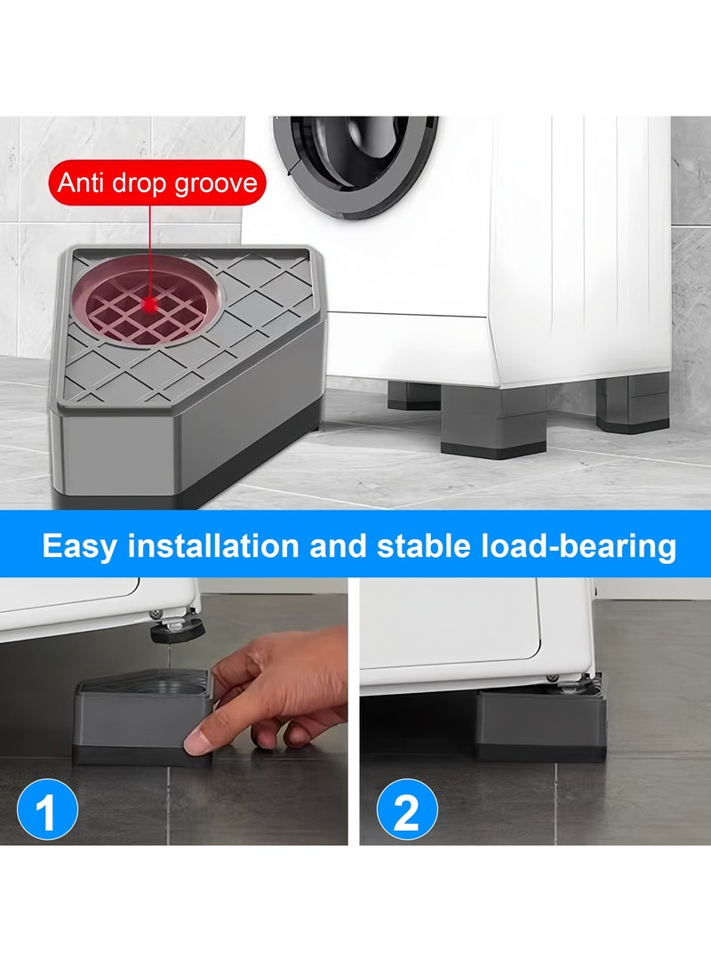 Generic - 4PCS Washing Machine Rubber Feet Pads, Anti Vibration Mat Shock Absorber, Anti-Slip Feet Pad Washing Machine Fixed Anti-Deviation Stabilizer for Washing Machines and Dryers - Image 1