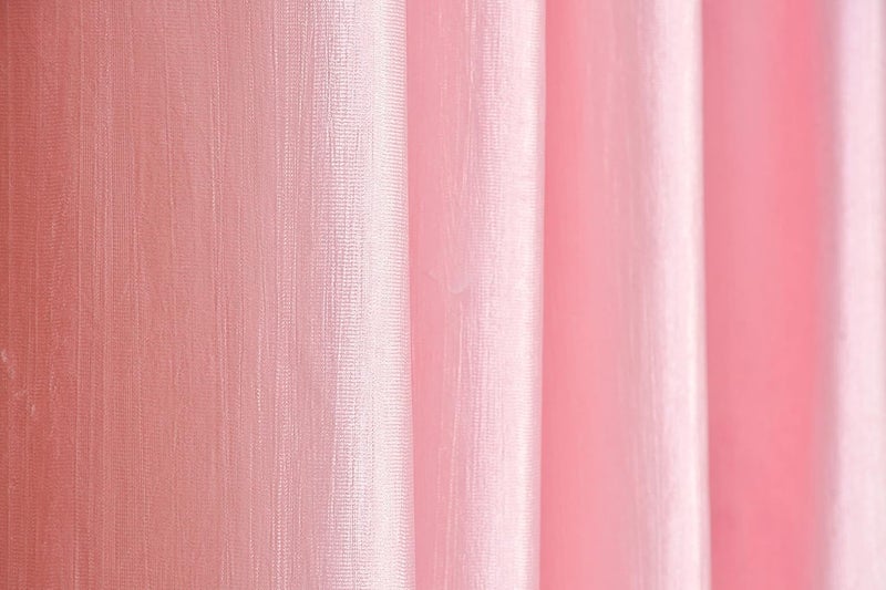 Yarnis Yarnis Feather Printed LightFiltering Curtains 6 Feet Long Set of 3 for Window Living Room Baby Pink Parda Washable - Image 5