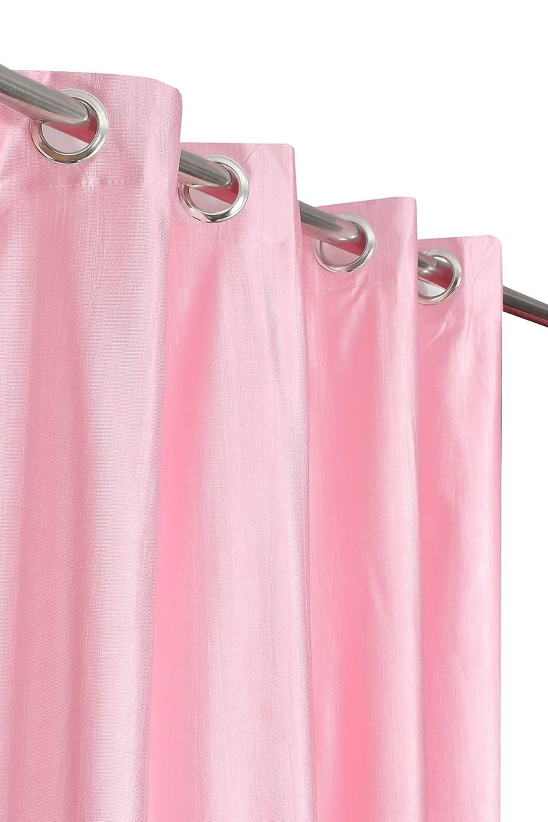 Yarnis Yarnis Feather Printed LightFiltering Curtains 6 Feet Long Set of 3 for Window Living Room Baby Pink Parda Washable - Image 3
