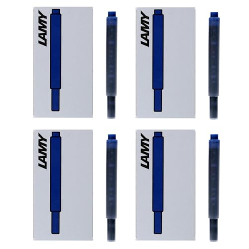 LAMY خرطوشة حبر قلم لامي، حبر أسود/أزرق، 4 عبوات تحتوي على 5 خرطوشات (LT10BKBL) - Image 1