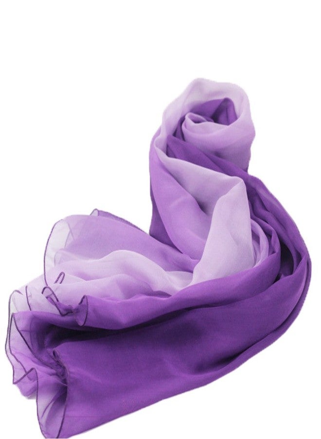 سناج ستار وشاح SNUG STAR من القطن والحرير، وشاح أنيق وناعم، ألوان متدرجة للنساء (بنفسجي) - Image 5